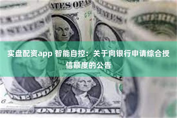 实盘配资app 智能自控：关于向银行申请综合授信额度的公告